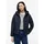 Damen Daunenjacke Padded Global Stripe Jacket mit Kapuze Blau Desert Sky S