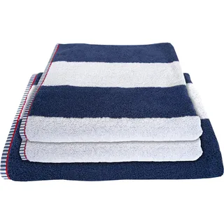 Dyckhoff Maritim, Block Stripe Handtuchset 3 St. blau