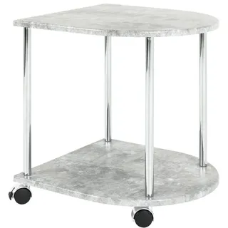 Haku-Möbel HAKU Möbel Beistelltisch Bogenform MDF-Platte Betonoptik 42,0 x 40,0 x 45,0 cm 1 St.