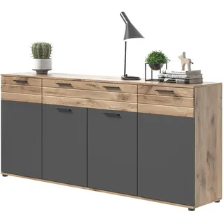 inn.furn Tomaso 200 x 91 x 40 cm Eiche / Grau
