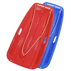 rutschigen Racer Downhill Sprinter Schnee Schlitten (2 Pack), rot/blau