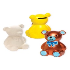 Baker Ross AC800 Keramik-Spardosen Teddybär (2 Stück) für Kinder