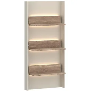 Livetastic Wandpaneel , Holzwerkstoff , 50x108x19.8 cm , Beleuchtung , Wohnzimmer, Regale, Wandregale