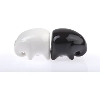 by-Bers Frosch Umarmung, auch als Kuh, Maus, Tiere, Elefant Salzstreuer, Salz- und Pfefferstreuer Set als Geschenk, aus Keramik (Elefant POanPO)