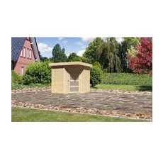 Karibu Holz-Gartenhaus Natur Flachdach Unbehandelt 209 cm x 213 cm