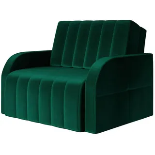e-meubles Schlafsessel Dunkelgrün, Holz, 1-Sitzer, 101x90x104 cm, Wohnzimmer, Sessel, Schlafsessel