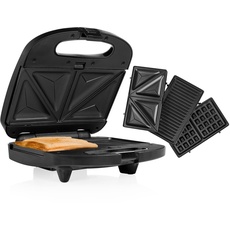 Tristar SA-3070 Sandwich Maker 3in1, 800, Kunststoff, Schwarz