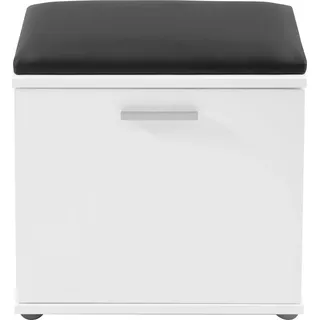 Sitzbank BYLIVING "Jakob", schwarz-weiß (weiß, schwarz), B:48,5cm H:49cm T:30cm, Sitzbänke, Sitzbank, Breite 48,5 cm