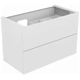 KEUCO EDITION 11 Waschtischunterschrank für Einbauwaschtische, 2 Frontauszüge, Waschtischposition links, mit LED-Beleuchtung, 1050x700x535mm, 31255110100, Korpus/Front: Anthrazit Lack Seidenmatt /