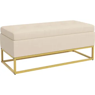 Homcom Sitzbank Samtoptik Beige 110 x 44 x 49 cm