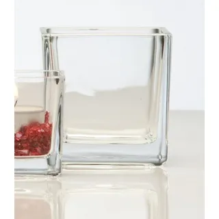 Sandra Rich GmbH Sandra Rich CUBE Vase Windlicht Glas Würfel eckig 8 cm