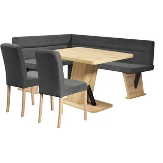 Home Affaire »Laros Sitzgruppe, Eckbank, Stühle, Tisch« Set, 4tlg Set, perfekt für Küche, Esszimmer, Wohnzimmer, Bestseller,