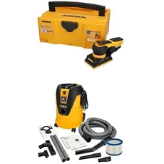 Mirka DEOS II 353 Schwingschleifer im Koffer 81x133mm 300 W vibrationsarme Schleifmaschine + Mirka Industriestaubsauger Nass- und Trockensauger 25 Liter