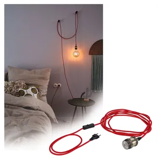 Paulmann Pendelleuchte Eldar inkl. Stecker E27 Rot