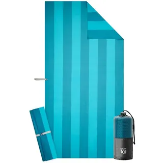Blumtal Handtuch 90 x 180 cm türkis gestreift