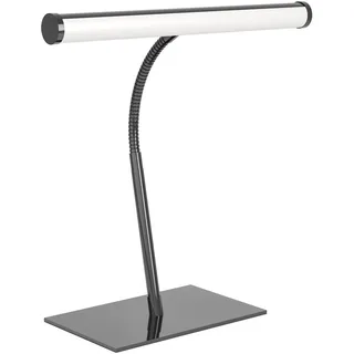 EGLO LED Tischlampe Riccione, Schreibtischlampe mit Flexarm, Tischleuchte Schreibtisch touch dimmbar, Nachttischlampe aus Metall in Schwarz, warmweiß-kaltweiß