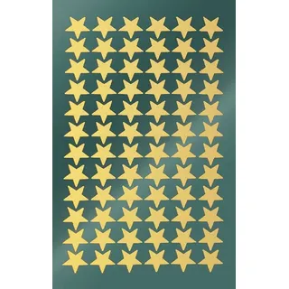 Avery Zweckform 144 Aufkleber Weihnachten Sterne gold (Made in Germany, Weihnachtssticker Glanzpapier, selbstklebende Weihnachtsdeko für Karten, Geschenke, Tüten) 2 Bogen/je 72 Sternsticker, 52805