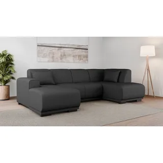 OTTO home Wohnlandschaft U-Form Polyester 3-Sitzer Grau