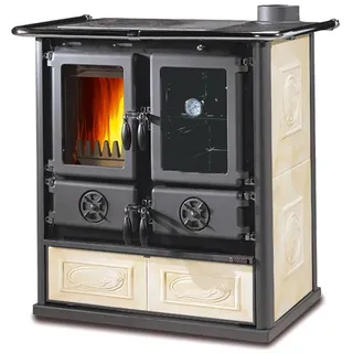 La Nordica-Extraflame La Nordica »La Nordica Küchenherd »Rosetta««, Keramik Creme 7,9 kW