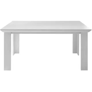 Furn.Design Esstisch Pinie weiß 160 x 90 cm, Küchentisch im Landhaus-Stil , Holzwerkstoff , Nachbildung,Pinie , Uni, Holz Optik , Rechteckig , 88x76x158 cm , Esszimmer, Esstische