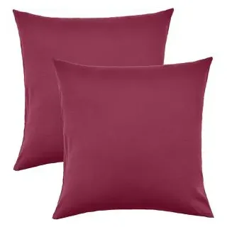 NatureMark Kissenbezug Jersey 40 x 40 cm Bordeaux Rot