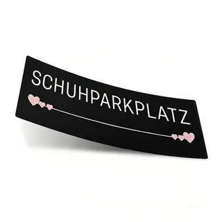 FloraVigo Schuhparkplatz Fußmatte 100 x 35 cm Innenmatte für Schuhe, rutschfest, Staub- und tropfenschutz, geeignet für Eingang, Haustür, Terrasse und Flur (Rosa Herz)