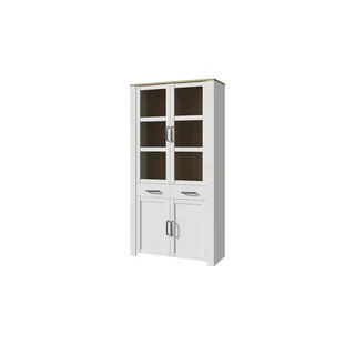 Forte Vitrine Bohol 106,4 x 42 x 205,4 cm Riviera Eiche/Sibiu Lärche Hell