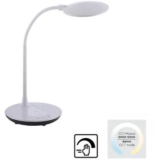 JUST LIGHT LED Nachttischlampe "ASTRID" LED-Board 1 Stk. warmweiß - kaltweiß dimmbar über Touchdimmer, weiß