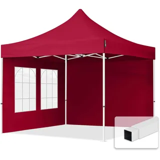 Faltpavillon Economy 3 x 3 m inkl. 2 Seitenteile rot 59039