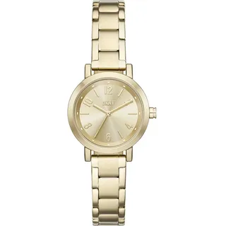 DKNY Damen Analog Quarz Uhr mit Edelstahl Armband NY6694, Gold