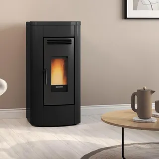 Extraflame Klaudia Plus Pellet-Kaminofen mit Kanal 2,5-8,0 kW Schwarz - Schwarz