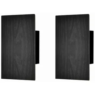 Wandlampe Holz Schwarz,2er Wandleuchte Innen mit Schalter,Vintage Nachttischlampe Wandmontage Led Warmweiß,Wall Light im Modern Design für Schlafzimmer Wohnzimmer Flur,Treppenhaus,Retro Bettlampe,8W