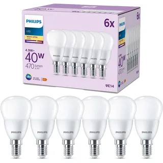 Philips LED-Birne 4,9W E14 warmweiß 6 St.