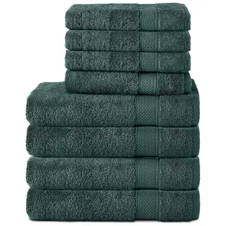 Komfortec Handtuchset 70 x 140 cm dunkelgrün 4 St.