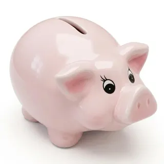 MIJOMA Keramik Sparschwein Rosa 13,5 x 8,5 cm – mit Gummistöpsel zum einfachen Entnehmen – dekorative Spardose für Erwachsene