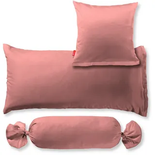 Fleuresse Polsterbezug , Rosa , Textil , 2-teilig , Uni , 40x80 cm , Textiles Vertrauen - Oeko-Tex® , atmungsaktiv , Heimtextilien, Bezüge, Polsterbezüge