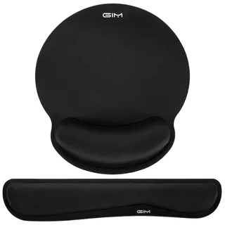 GIM Mauspad Gelkissen Mousepad mit Handauflage Ergonomisches Mauspad Tastatur Handgelenkauflage Gelkissen Mausunterlage für Computer und Laptop