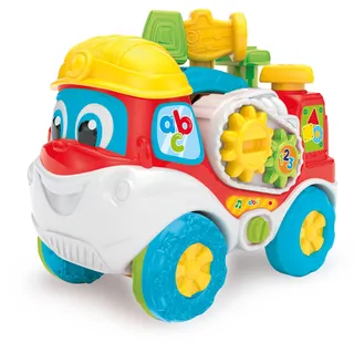 Clementoni Baby Alvaro Justo e Lernen, Spiel für die Kindheit, 10-36 Monate, Lastwagen Spielzeug für Motorik und Sprache und Verständnis von Ursache-Wirkung, italienische Sprache, 17990