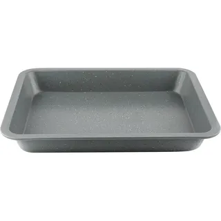 Florina Backform 40 x 32 x 5 cm | Rechteckiges Backblech STONE aus Karbonstahl | Antihaftbeschichtung | Springform Kuchenform Auflaufform zum Zubereiten von Kuchen, Kartoffeln, Nudelauflauf