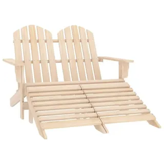 vidaXL 2-Sitzer Adirondack Gartenbank mit Fußstütze 119,5 x 147,5 x 89,5 cm hellbraun 315912