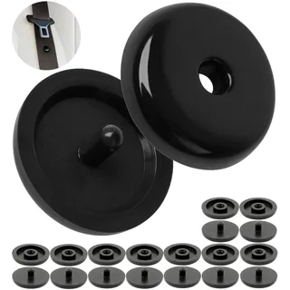 Gurt Knopf für Autogurt, 10 Paare, Hartplastik, Schwarz, für viele KFZ-Gurte, Sicherheitsgurt Rücklauf Sicherung, Sicherheitsgurt Nieten, Autogurt Niete Sitz, Autositz Gurtreparatur, Ersatzteil PKW