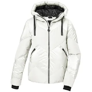 KILLTEC Damen Skijacke/Funktionsjacke in Daunenoptik mit abzippbarem Schneefang KSW 100 WMN SKI QLTD JCKT, gebrochenes weiss, 44,