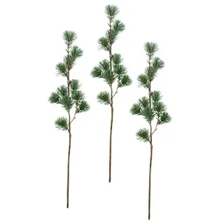 Künstlicher Lärchenzweig 65 cm 3erSet Tannenzweig Kunstast Dekozweig Dekoast Tannengrün Deko Zubehör für Adventskranz Kranz Girlande Weihnachtsdekoration Kunstzweig Kunstblume AST Immergrün Koniferen