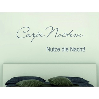 Graz Design 670074_40_080 Wandtattoo Deko Schlafzimmer Ideen Wandtattoos Wand Spruch Zitat Carpe Noctem Nacht 110x40cm Braun