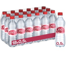 ViO Wasser Spritzig - Natürliches Mineralwasser mit Kohlensäure - mit weichem Geschmack - Sprudelwasser in umweltfreundlichen, 100 % recycelbaren Einweg Flaschen (18 x 500 ml)