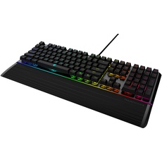 ThunderX3 ak7chb – Mechanische Tastatur für Spiele (16.8 Millionen Beleuchtung, 11-Effekte, LED) Strips schwarz und cyan