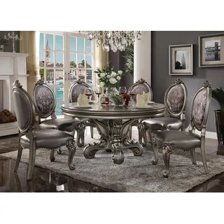 Design Holz Tisch Runder Esstisch Rund Ess Tische 150cm Luxus Klasse Wohnzimmer - Grau