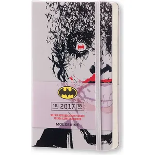 Moleskine Taschenkalender, 18 Monate, Batman, Wochen Notizkalender, 2016/2017, Pocket, A6, Hard Cover, astergrau