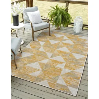 Myflair Möbel & Accessoires Teppich »Hush, LAGERRÄUMUNG!« rechteckig 6 mm Höhe modernes Design, Outdoor geeignet, Balkon, Terrasse, gelb