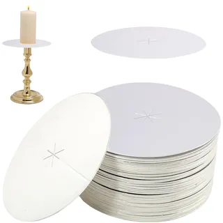 100 PCS Tropfenfänger für Kerzen Tropfschutz Papier Tropfschutz Kerze, 8 cm, Kerzenmanschetten gegen Wachstropfen, ideal für Feste, Zeremonien, Kirche und Zuhause